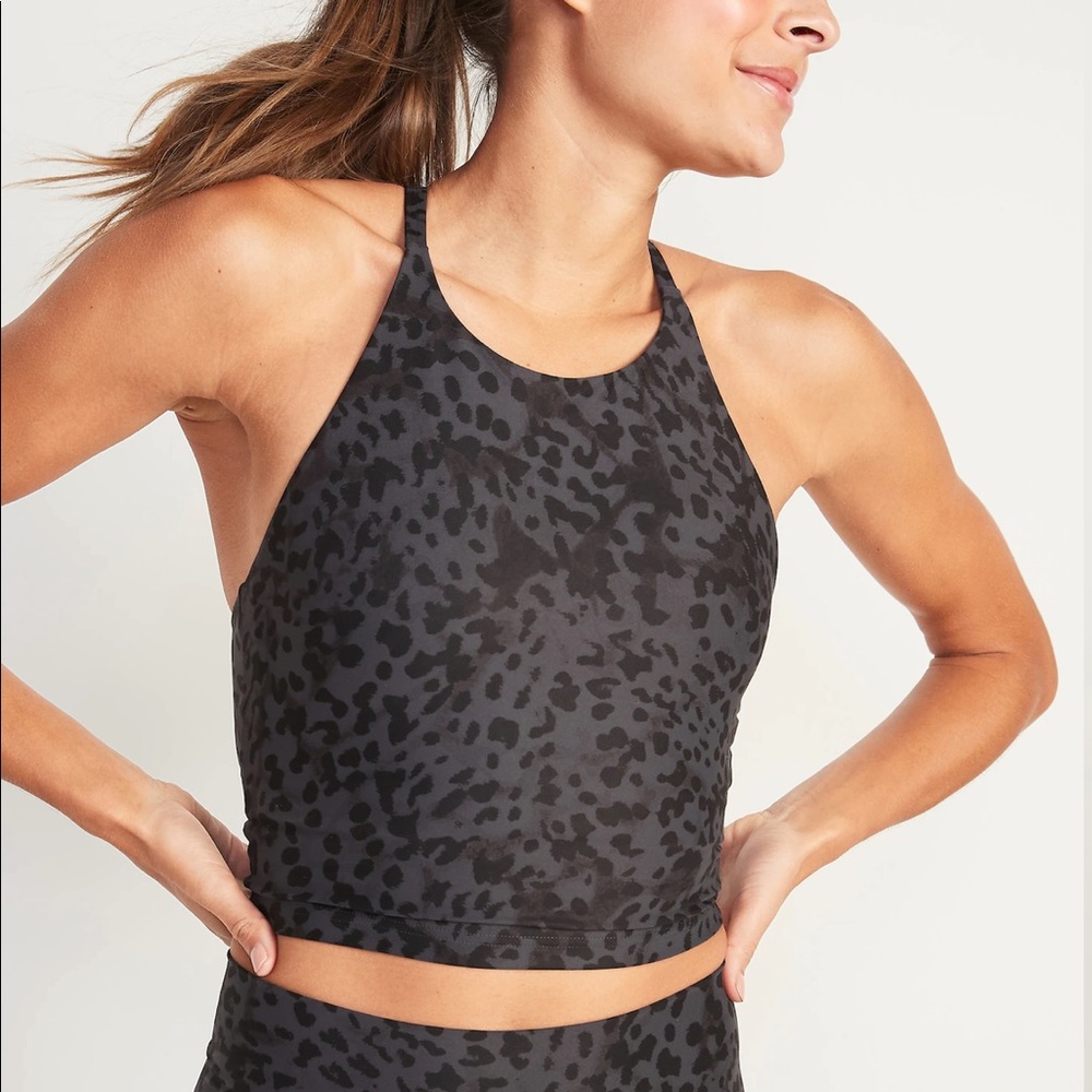 NWOT Cheetah Longline Sports Bra/Top